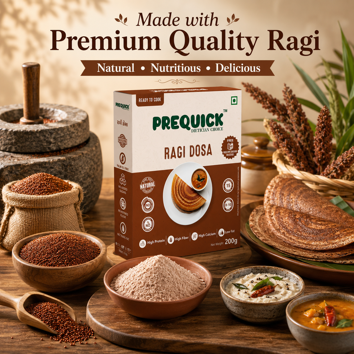 PREQUICK Ragi Dosa Mix - product detail photo 3