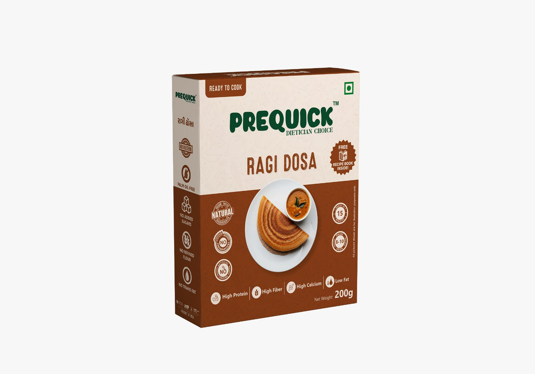 PREQUICK Ragi Dosa Mix 200g - front pack view, buy online India