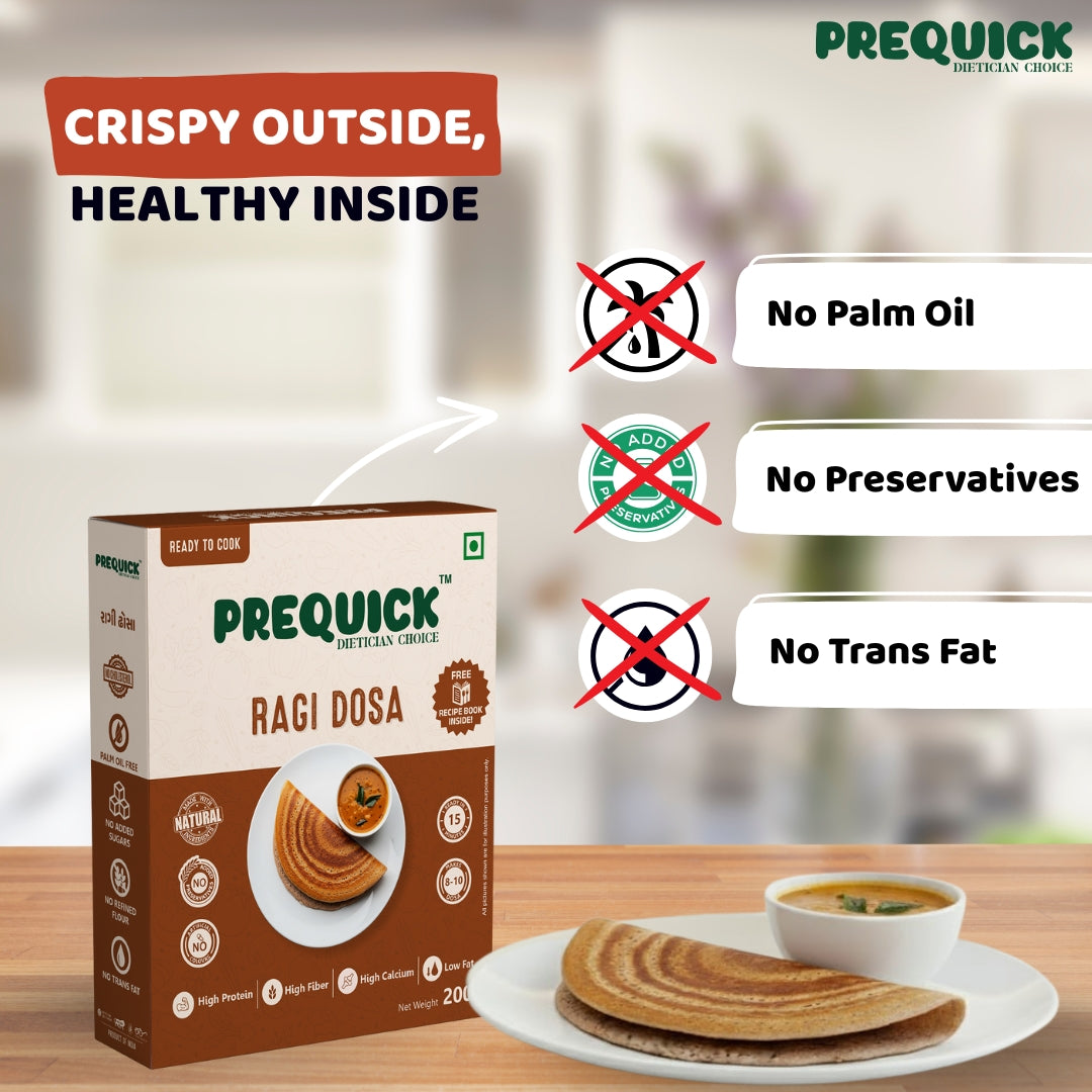 Ragi Dosa Mix branding and nutrition info